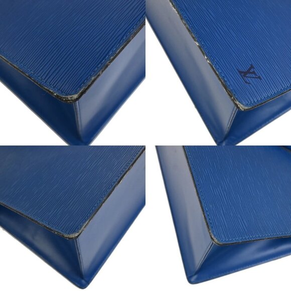 LOUIS VUITTON LV Logo Riviera Hand Bag Epi Leather Blue France - Picture 13 of 16